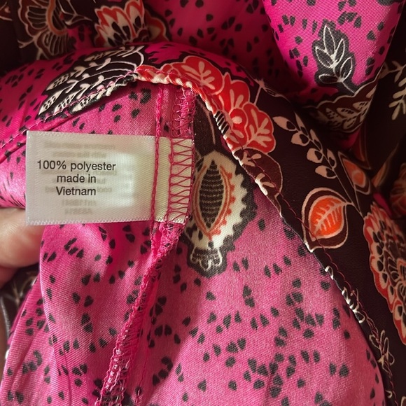 Lane Bryant Pink and Black Floral Long Sleeve Dress SZ 14 - Picture 6 of 7